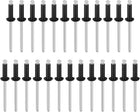 Nylon Blind Rivets, 5/32" x 1/2" (4mm x 12.7mm) Rivet Fastener for PC Board Bumper Trim Panel Retainer, Black 50 Pcs