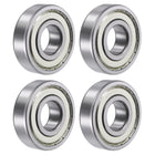 6305ZZ Deep Groove Ball Bearings 25mm Bore 62mm OD 17mm Thick Double Shielded Chrome Steel 4pcs