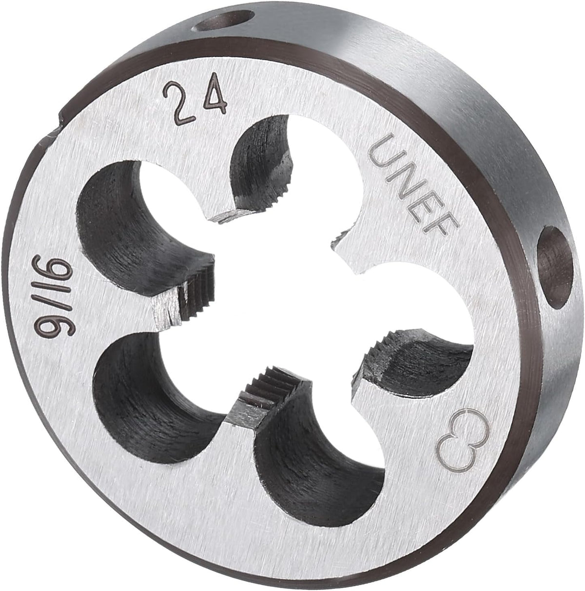 Round Threading Die 9/16-24 UNEF Thread Right Hand Screw Cutting Fixed Dies, Alloy Tool Steel Tapping Repair Tool