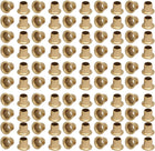 LinkMejor® 100pcs M4 x 4mm Brass Plated Metal Hollow Eyelets Rivets Gold Tone