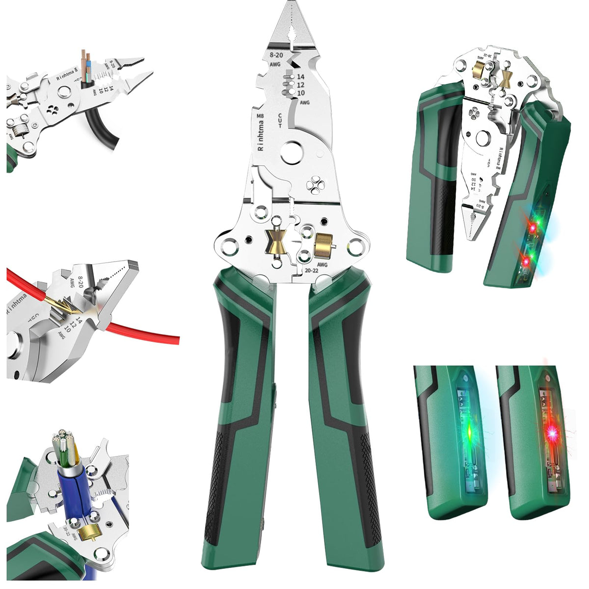 LinkMejor 14-in-1 Draadafsteker met herstellingsfunctie en voltagedetectie & alarm