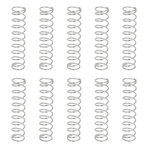 10Pcs Compression Springs, 0.8mm Wire Diameter x 11mm OD x 50mm Length 304 Stainless Steel Extension Spring Ballpoint Pen Pressure Springs for Shop Home Repairs, Silver