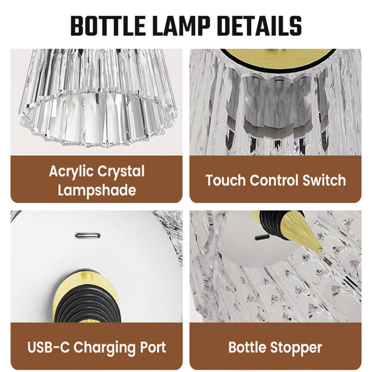 LinkMejor Lampion Botol Wine Kaca Klaritas Kaca Kaca