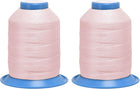 LinkMejor Bonded Polyester Sewing Threads 870 Yards 300D/0.38mm Extra Strong Upholstery Thread for Manual and Machine Sews (Light Pink, 2pcs)