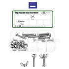 10 Set Screw Bolts Kit with Wing Nut, Stainless Steel M6x1mm Hand Tighten Wing Nuts with M6x30mm Cross Head Screw for Machinery Electronic Equipment, Silver