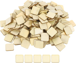 600Pcs 20mm(0.78-inch) Unfinished Wooden Circles Blank Square Natural Wood Discs Cutouts for DIY Crafts, Home Decoration