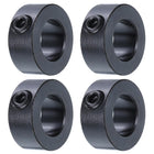 4pcs Set Screw Collars 5/8" Bore Carbon Steel Shaft Collars, 1-1/8" OD, 1/2" Width Axle Collar Clamp for Linear Rod Shaft Guide, Black Oxide