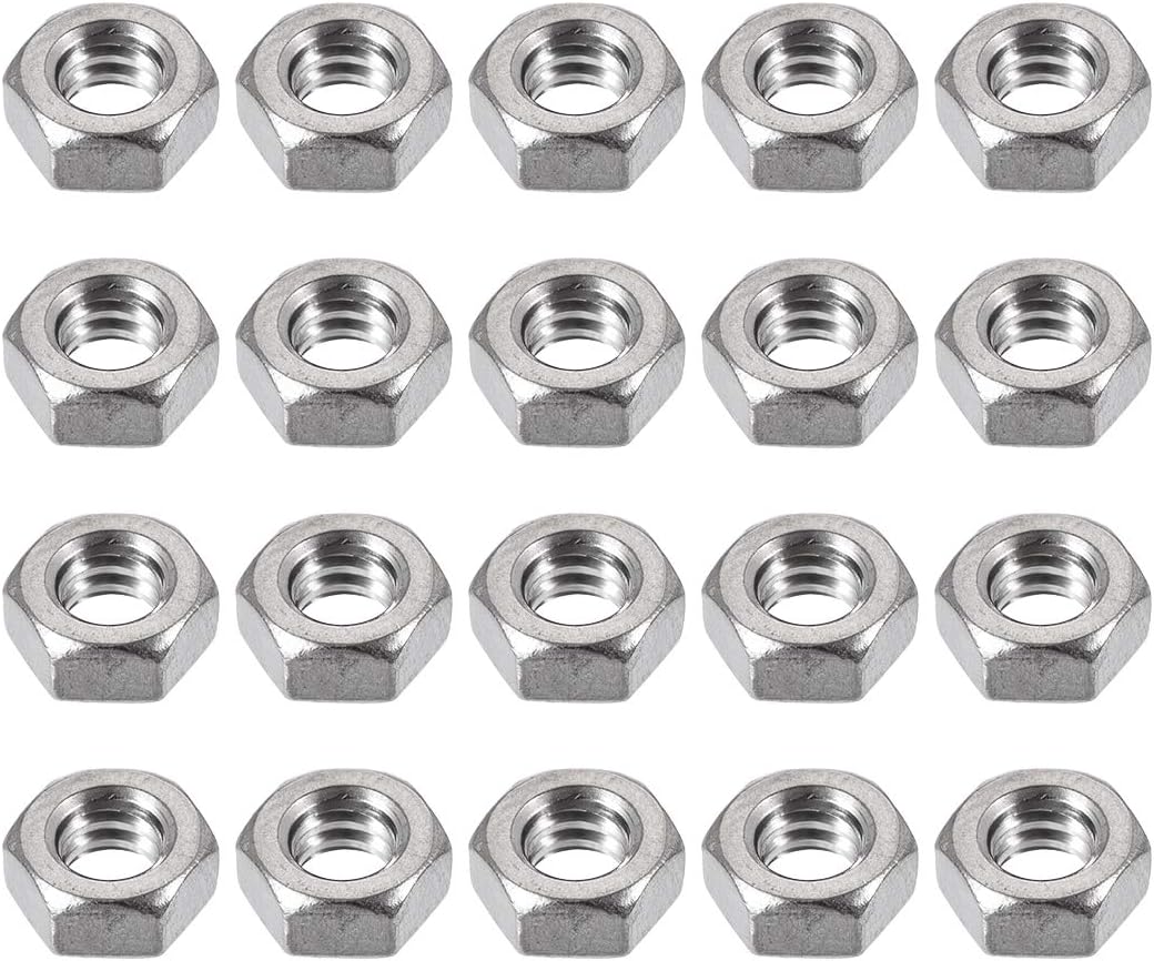 3/16 inch-24 Hex Nut Stainless Steel Fastener 20pcs for Screw Bolt