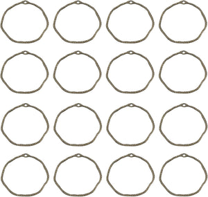 100Pcs Alloy Open Bezel Pendants, Round Open Back Hollow Frame Pendant Geometric for Resin Jewelry Making Earrings Necklace Bracelet DIY, Ancient Bronze