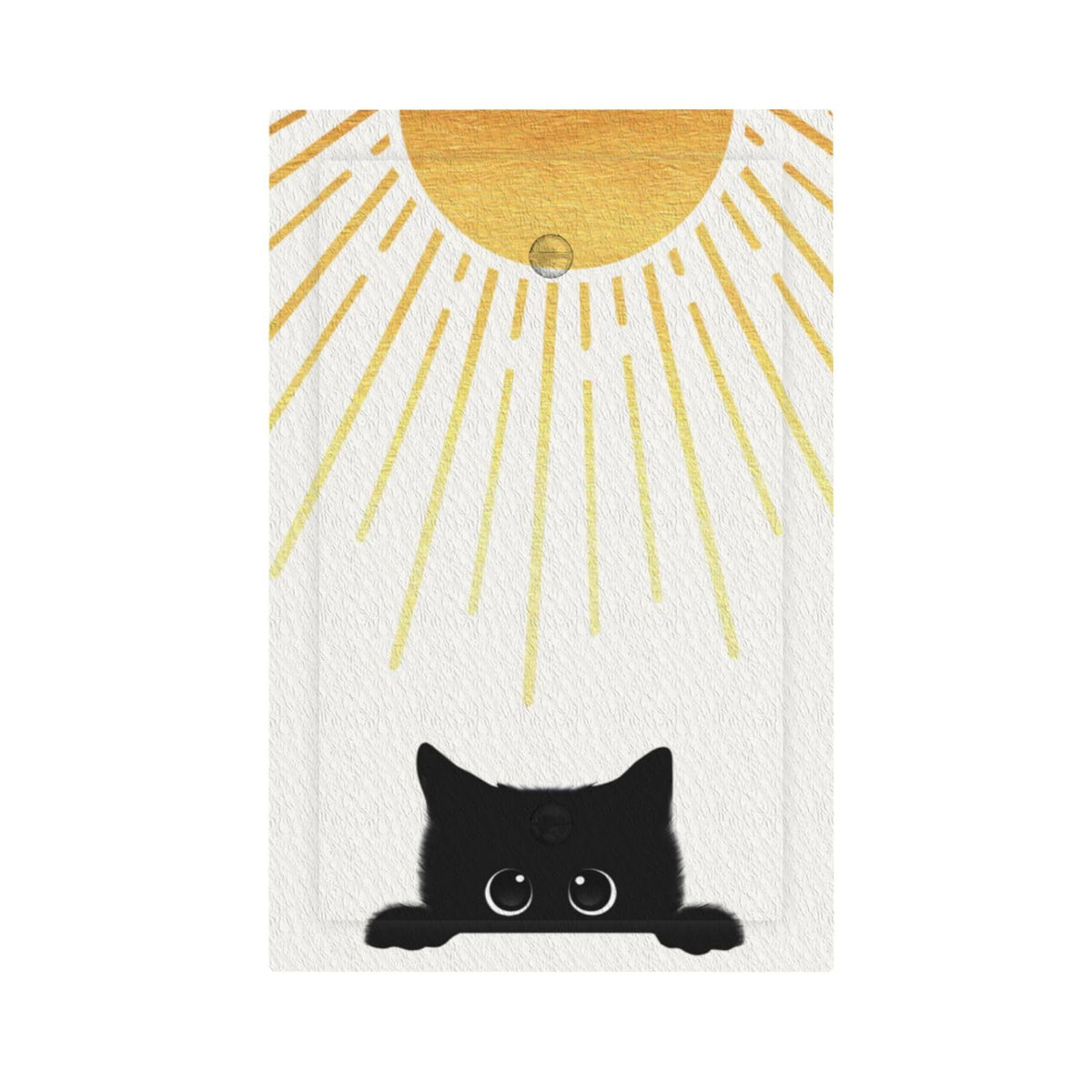 LinkMejor Copertura Placca Interruttore Luce Decorativa Gatto Nero Sole Oro 1 Gang Senza Dispositivo Singolo Copertura Spia di Uscita Singola Coperture a Muro per Prese Elettriche Frontale per Decorazione Camera da Letto