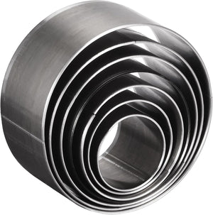 7Pcs Lederbeskæringsdies sæt Runde Punch 20mm 25mm 30mm 35mm 40mm 45mm 50mm Højhastighedsskovl Tom Pukning Værktøj til Håndlavet DIY Lederarbejde