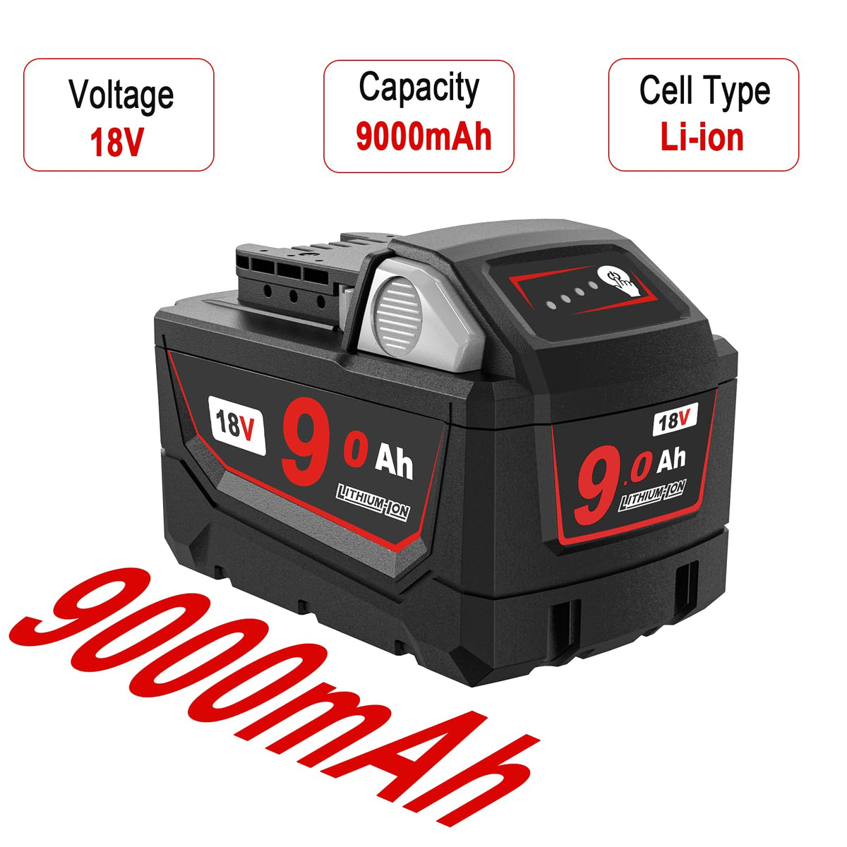 링크메이저 9.0Ah 18V 배터리 미불 18V 무선 도구 호환