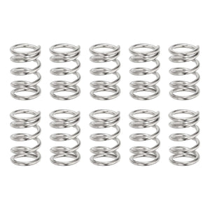 10Pcs Compression Springs, 0.8mm Wire Diameter x 6mm OD x 10mm Length 304 Stainless Steel Extension Spring Ballpoint Pen Pressure Springs for Shop Home Repairs, Silver