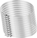 5 Inch 430 Stainless Steel Duct Clamps, 20 Pcs Adjustable Hose Clamps with Worm Gear Pipe Clamp Air Duct Clamp for Flexible Ducting Heating Cooling Exhaust Ventilation