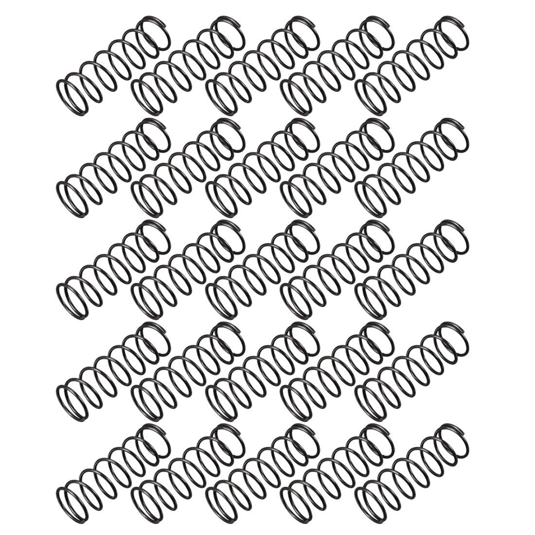 Compression Spring - 1.2mm Wire Dia, 15mm OD, 45mm Free Length Spring Steel Extension Spring,Black,20Pcs
