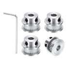 4pcs GT-2 30T Pulley Synchronous Wheel 6.35mm Bore, Aluminum Timing Pulley 30 Teeth, Fit Width 6mm Timing Belt for 3D Printer CNC Machine (with A Wrench)