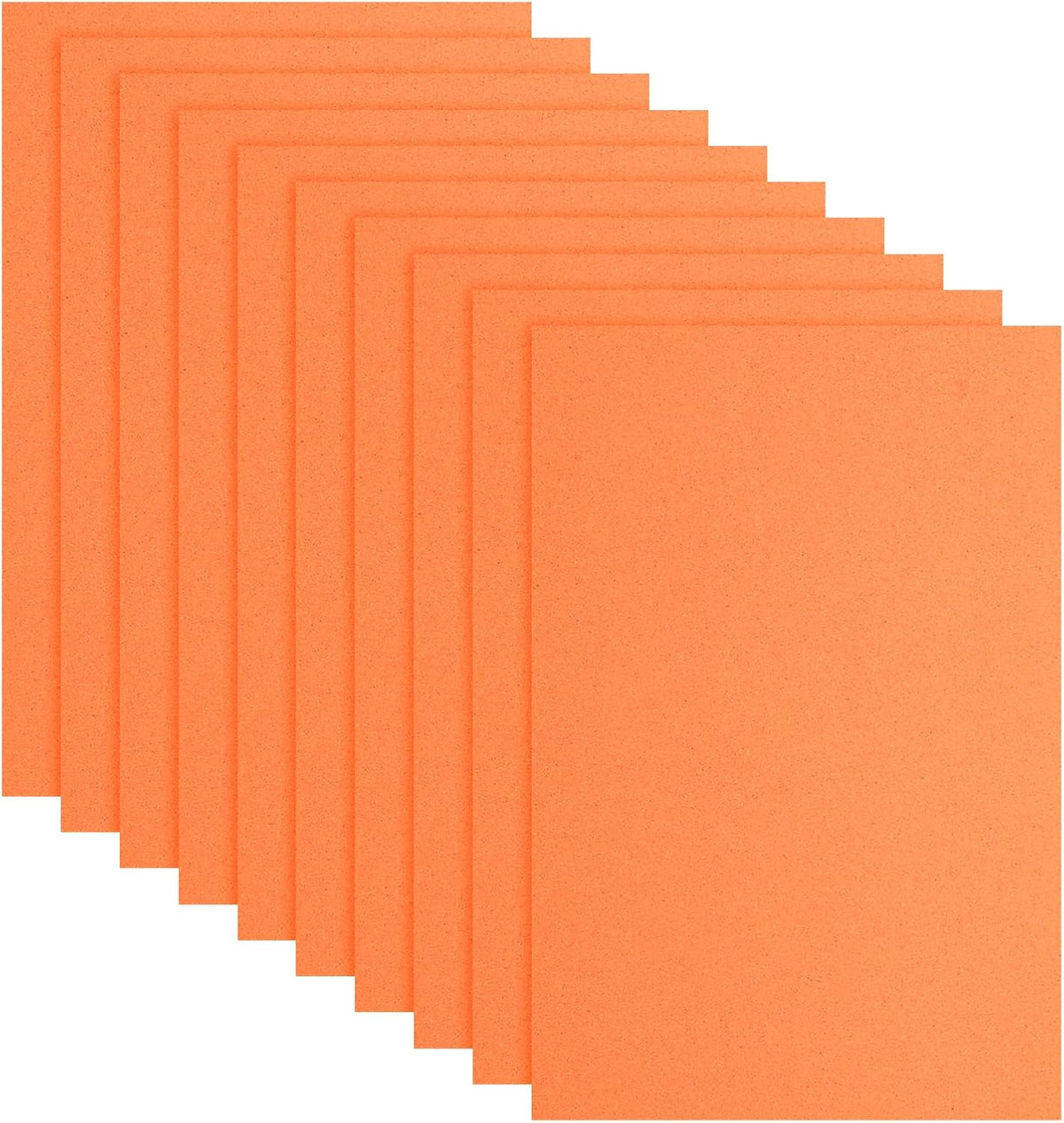 10 Pcs Orange EVA A4 Foam Sheets Crafts, 12 x 8 Inch Foam Paper for DIY Crafts Project Classroom Scrapbook Art Cards Home Office Decoration (2mm Thick)
