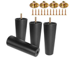 LinkMejor 4pcs Gambe di Sedia in Plastica 7" con Viti a Plate, M8-1.25 Filo