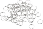 Double Loops Split Rings, 12mm Small Round Key Ring Parts for DIY Crafts Making, Silver Tone 120Pcs