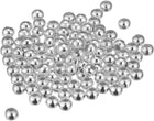 500Pcs Smooth Round Spacer Beads, 5mm Spacer Loose Ball Beads for Jewelry Making Bracelet Necklace DIY, Silver Tone