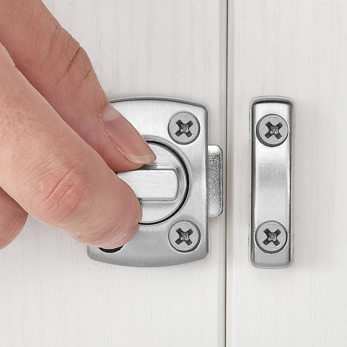 Scatto di porta a rotazione in acciaio sabbiato argenteo, sicurezza migliorata per le porte
