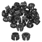 Cable Snap Bushing Grommets, 30Pcs 13mm/0.51" Mounting Dia Nylon Snap Bushing Grommet, Round Snap in Cable Hose Bushing for Various Cables Tubes Wire, Black