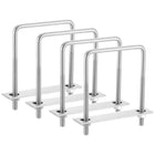 4Sets 304 Stainless Steel Square U-Bolts, 3.54" (90mm) Inner Width 5.12" (130mm) Length M8 with Nuts, Frame Plate, Gasket for Automobiles Trailer, Ski Boat, Fishing Boat, Pipelines