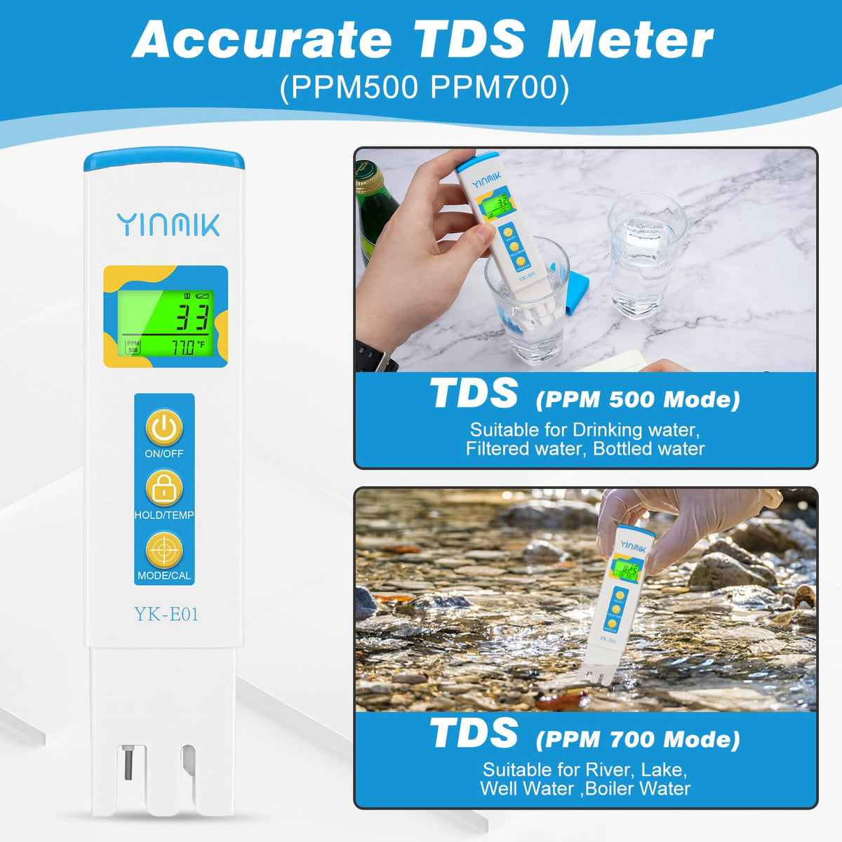 링크메이저 TDS EC 온도 미터 전도도 테스터, hydroponic water PPM 미터