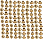 LinkMejor 100pcs M2.5 x 2.5mm Brass Plated Metal Hollow Eyelets Rivets Gold Tone