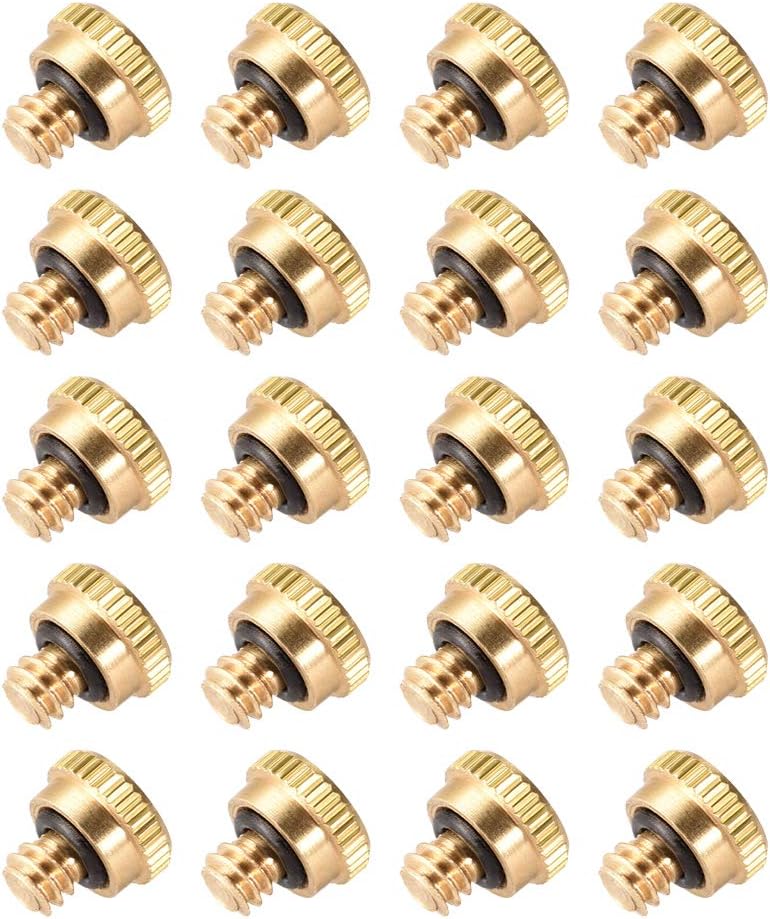 Sprühkopf Stecker, UNC10-24 Schraubenausführung Kupfer für Außenkühlungssystem, 20 Stk (9mm Höhe)