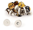 LinkMejor 14mm Dia Purse Bag Button Magnetic Snaps Closures 10pcs Silver