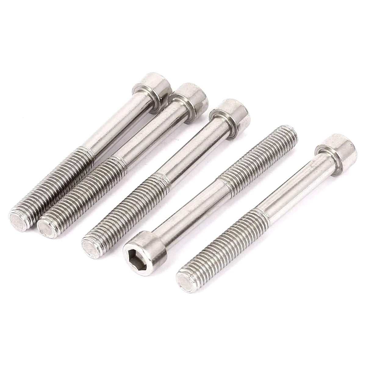 6 Pcs M10-1.5x80mm Stainless Steel Hex Socket Head Cap Screws Bolts Inner Hex Socket Bolt DIN 912