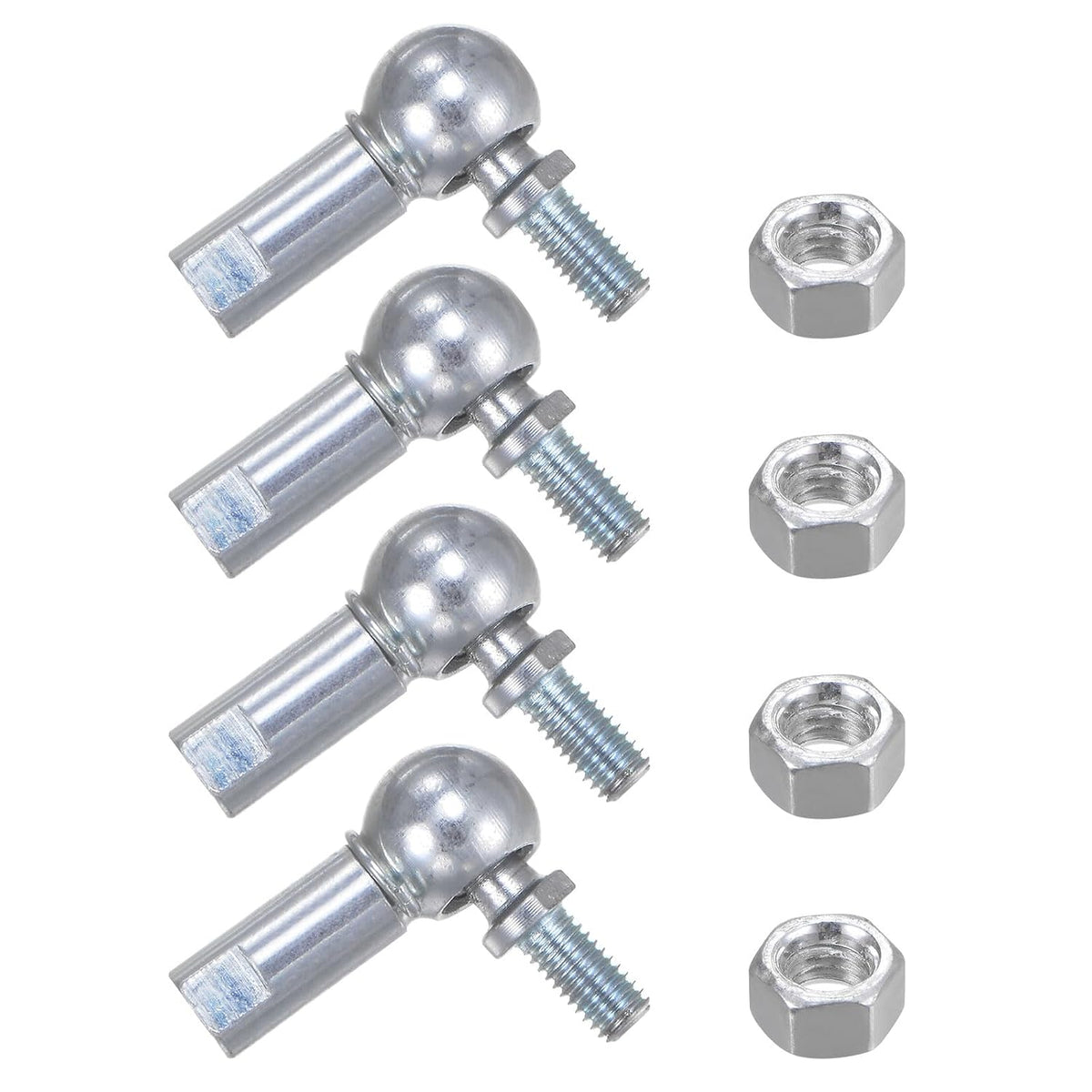 4pcs CS8 M5 Angle Ball Joint, M5x0.8 Right Hand Thread, A3-Steel Self-lubricating Ball Socket End Fitting