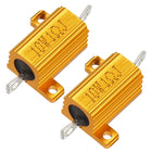 2 Pcs Aluminum Case Resistor 10W 1 Ohm Wirewound for LED Converter with Rod Post 10W1RJ