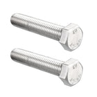M12 Hex Bolt M12-1.75 x 60mm 304 Stainless Steel 4.8 Grade Fully Threaded Hexagonal Head Screw Bolts 2pcs