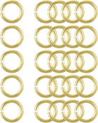 25Pcs Open Jump Rings, 10mm/0.39" OD Brass Jump Ring Connectors 1.5mm Thick O Rings for Necklaces Bracelet Jewelry Making Keychain DIY Craft, Gold Tone