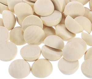 200pcs Round Wood Balls 25mm Diameter Unfinished Solid Wooden Spheres, Natural Wood Craft Balls for DIY Craft Projects Art Ornaments