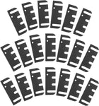 20Pcs Door Hinge Shims, 4" Plastic Adjustable Spacers 4 Slot Symmetry with Position Hole for Interior Door Alignment Filling Gaps Air Leakage, Black