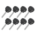 8Pcs M3 x 20mm Knurled Clamping Knob, 304 Stainless Steel Thumb Screw Clamping Knob Round Hand Threaded Hand Bolt Stud Knob 14mm Dia for Machinery