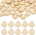 LinkMejor 52pcs Letter Charm, Enamel Letter Pendants, Alphabet l Pendants Double Sided Beads Charm for DIY Bracelet Necklace Pendants Earring Jewelry, Champagne Gold