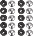 40PCS 65Mn Steel Push on Push Nut Caps 0.2 Inch Axle Push Nut Fastener for Hand Trucks, Lawn Wagons, and Rolling Bins, M5 x 16mm