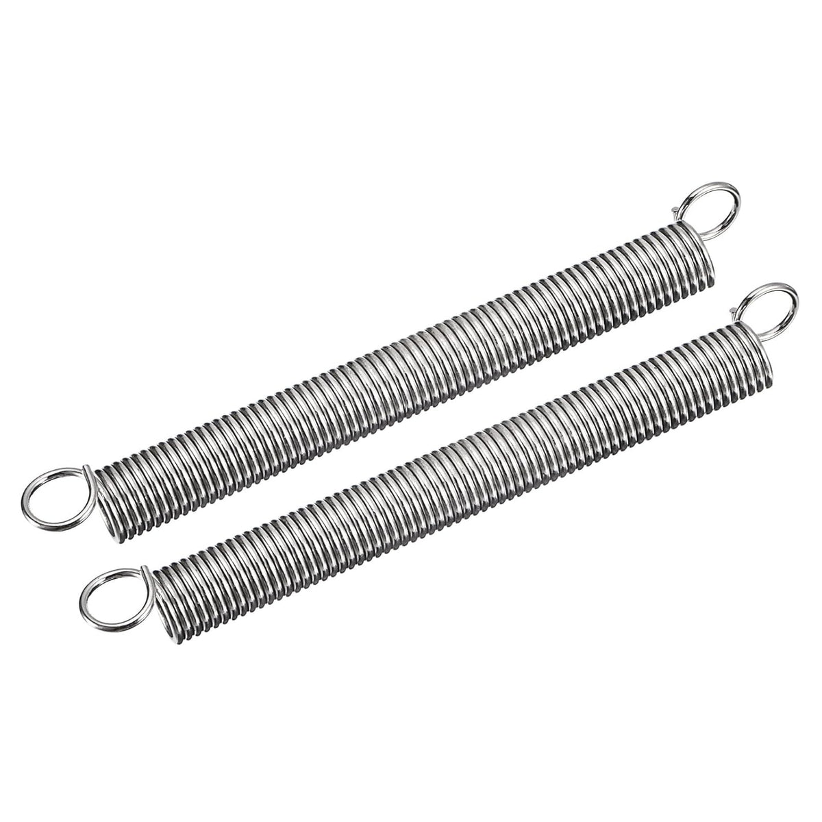 2Pcs Extended Spring 9/16 Inch x 6 Inch, 0.07 Inch Spring Steel Dual Hook Tension Springs for Machinery Construction Industrial