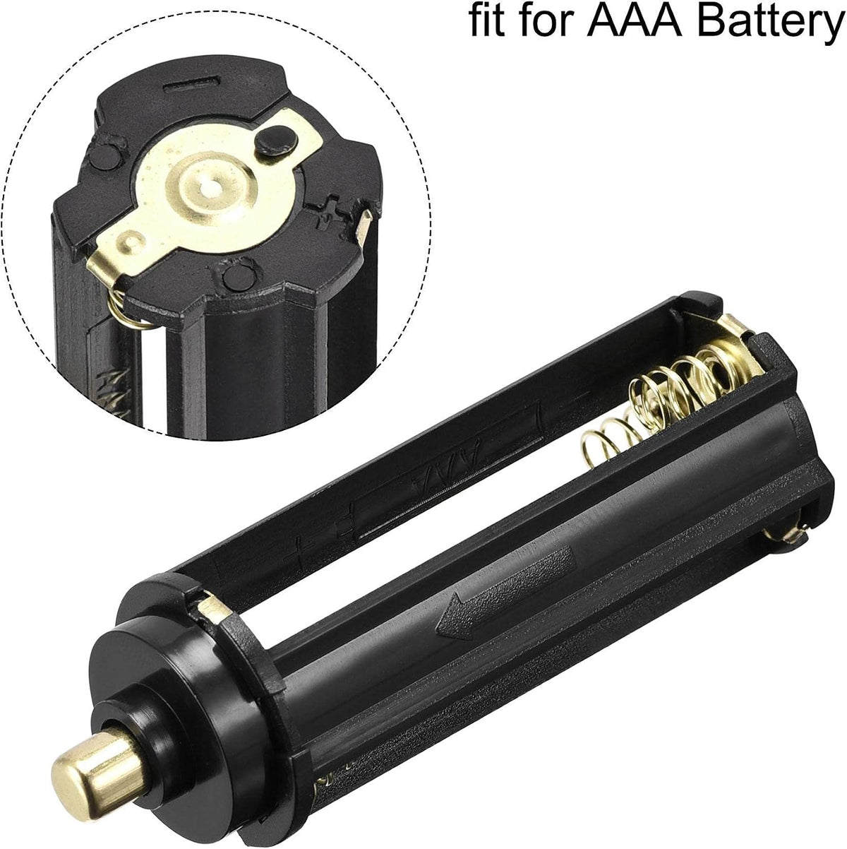 بطارية AAA 3x1.5V محول حامل التخزين، محوّل 18650 لبطارية فلاش ليد AAA 8 مجموعة