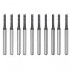 End Mill CNC Router Bits, 2.2mm x 12mm 1/8" Shank Diamond Film Coated Carbide Engraving Bit Milling Cutter Right Hand for PCB Plastic Fiber Wood 10pcs