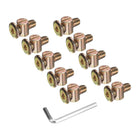 10Pcs Bed Frame Bolts, M8x20mm Hex Socket Head Cap Screws Bolts with Barrel Nuts Hardware Replacement Kit & M5 Hex Wrench for Furniture, Beds, Chair