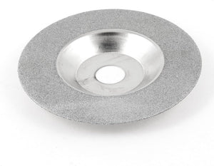 Silver Tone 4" OD 10mm Height Diamond Grinding Wheel Cutter
