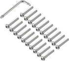 M6x35mm Torx Security Machine Screw, 20pcs Pan Head Screws Inside Column, with T30 L-Type Wrench, 304 Stainless Steel Fasteners Bolts