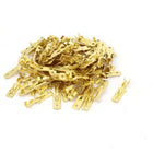 Metal Male Spade Crimp Terminals Wiring Connectors 6.3 mm Width 100 Pieces