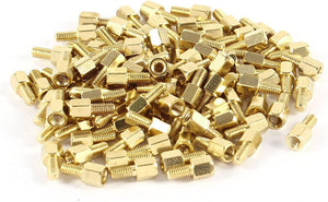 100pcs Brass Hex Standoff Spacer Screw Female to Male 5mm+6mm M3 3mm