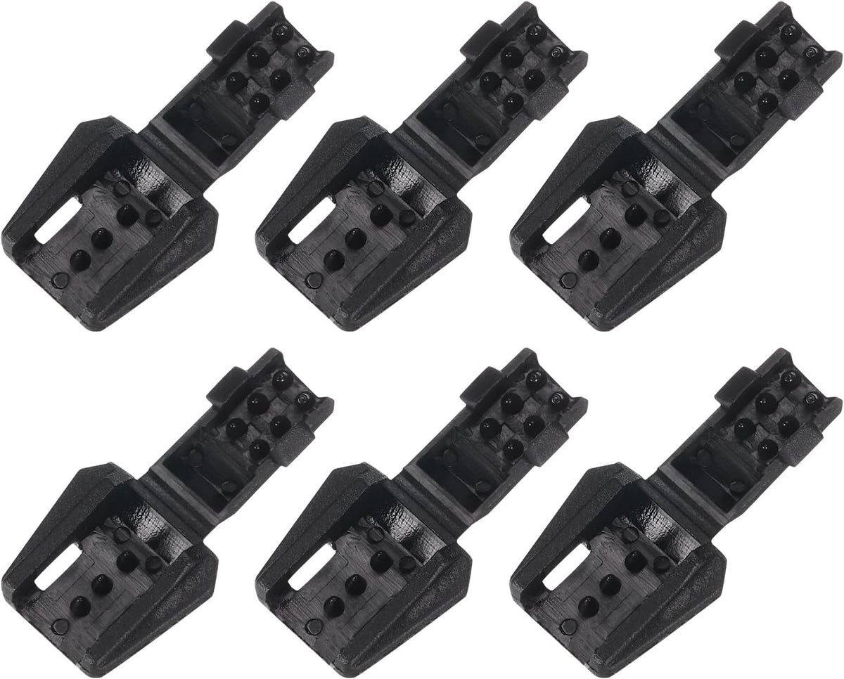 6Pcs Cord End Tips, Nylon Zipper Pull Cord Stopper Drawstrings Ends Cord Lock for Backpack Sneakers Jacket Shoes (18x18mm, Black)